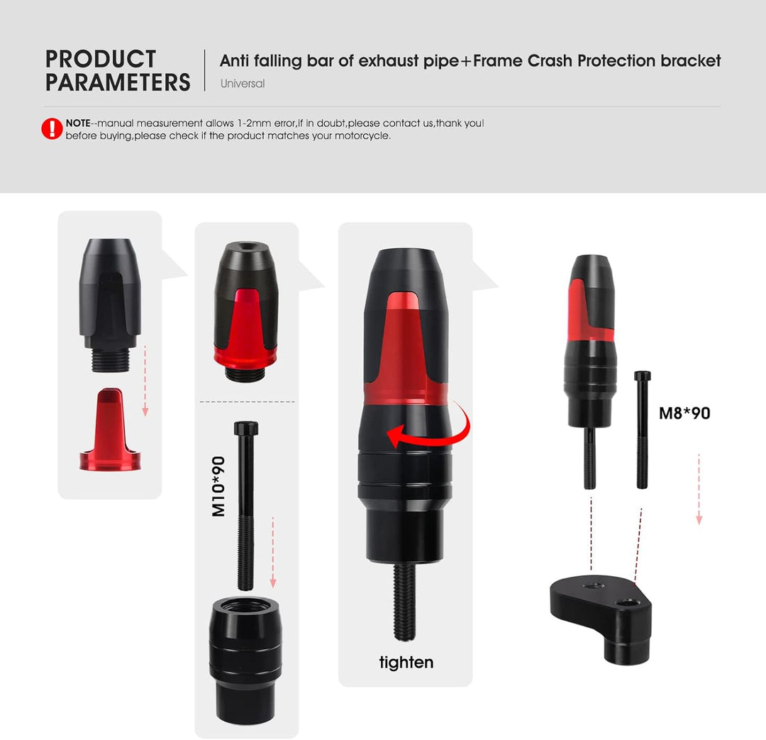 MOLONG Universal Motorrad Anti-fallender Auspuff Schutzbügel Slider Für MT07 MT09 XSR700 XSR900 TENE