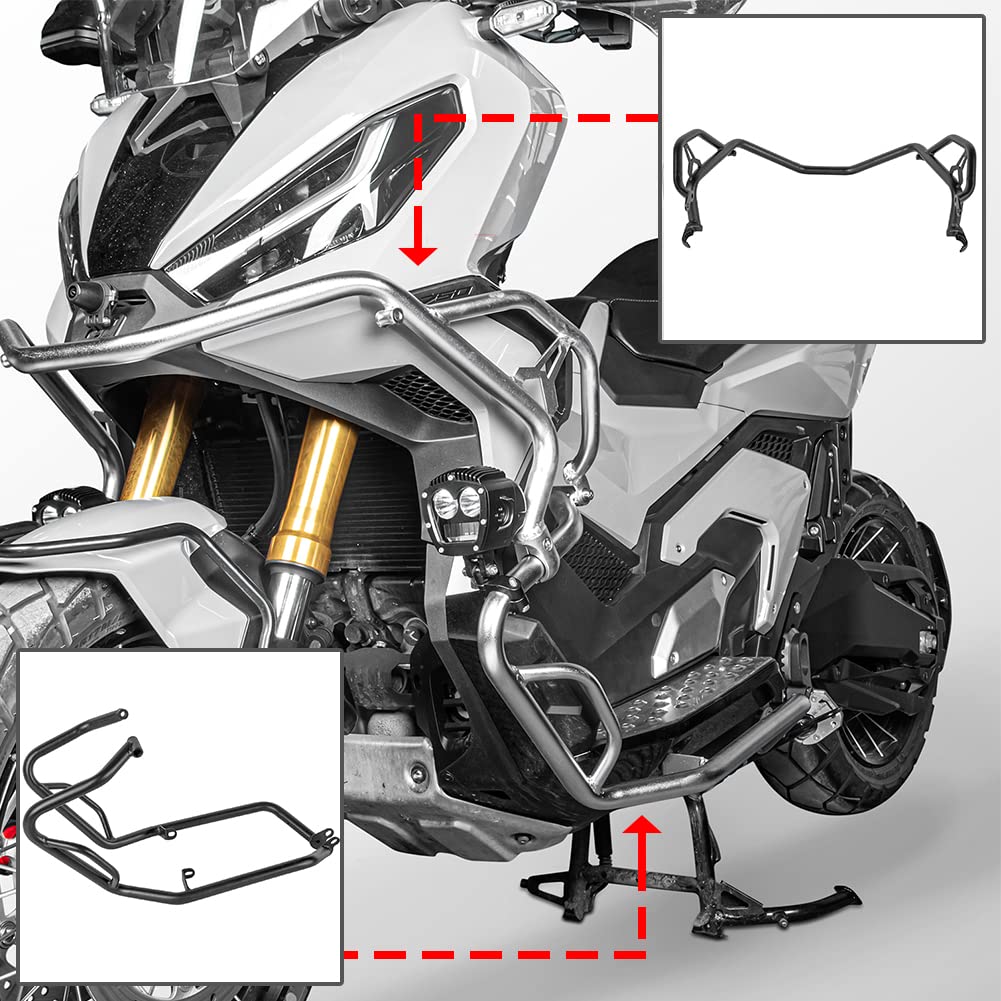 Lorababer Oberer unterer Motorschutzbügel für Motorräder, kompatibel mit XADV X-ADV 750 XADV750 X-AD