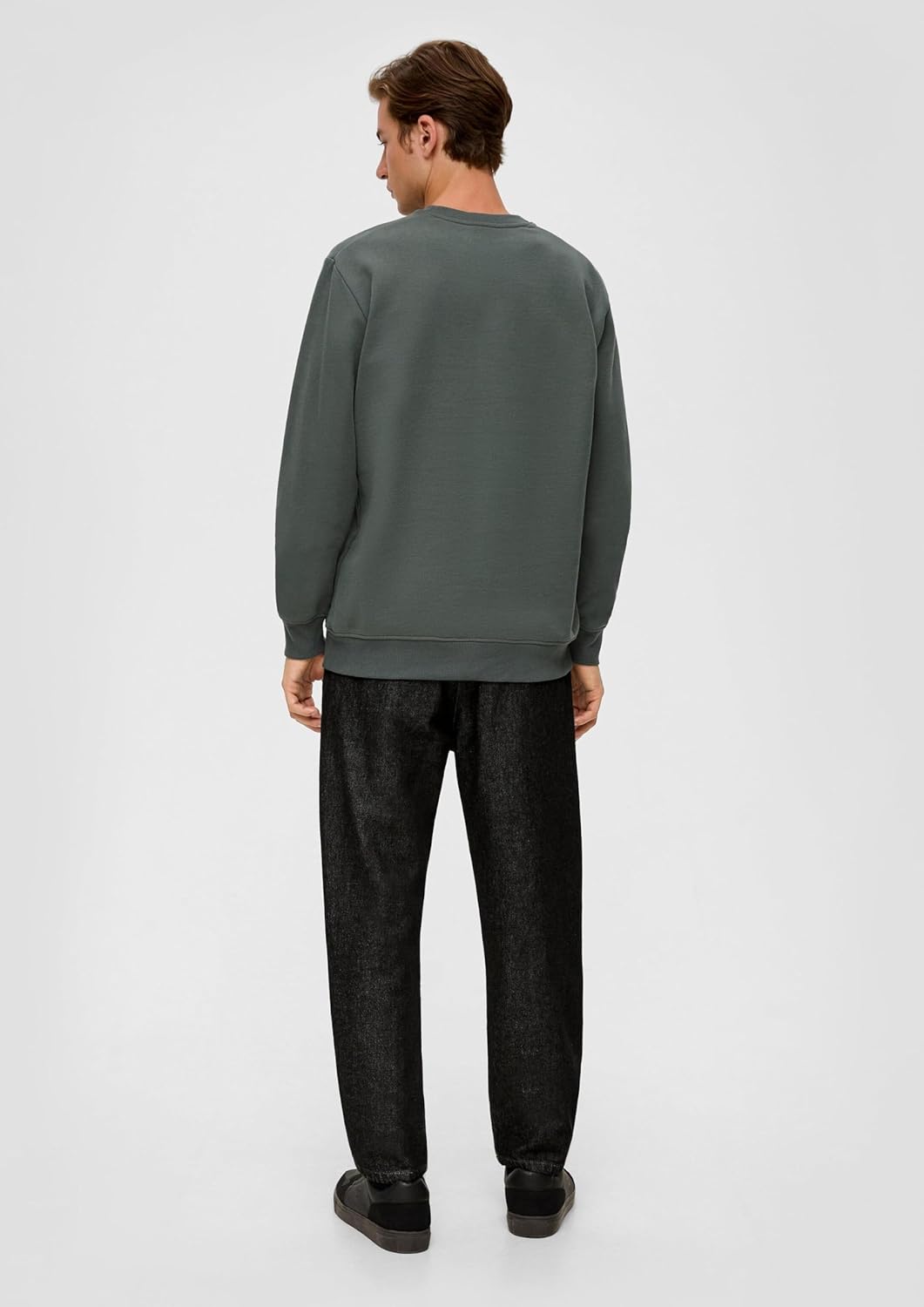 s.Oliver Herren Sweatshirt Langarm S Grün, S Grün