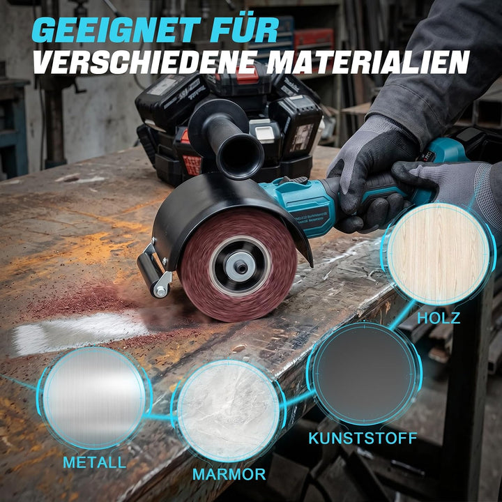 Satiniermaschine Bürstenschleifer Holz Kompatibel mit Makita 18V | 6 Geschwindigkeitsstufen, Leistun