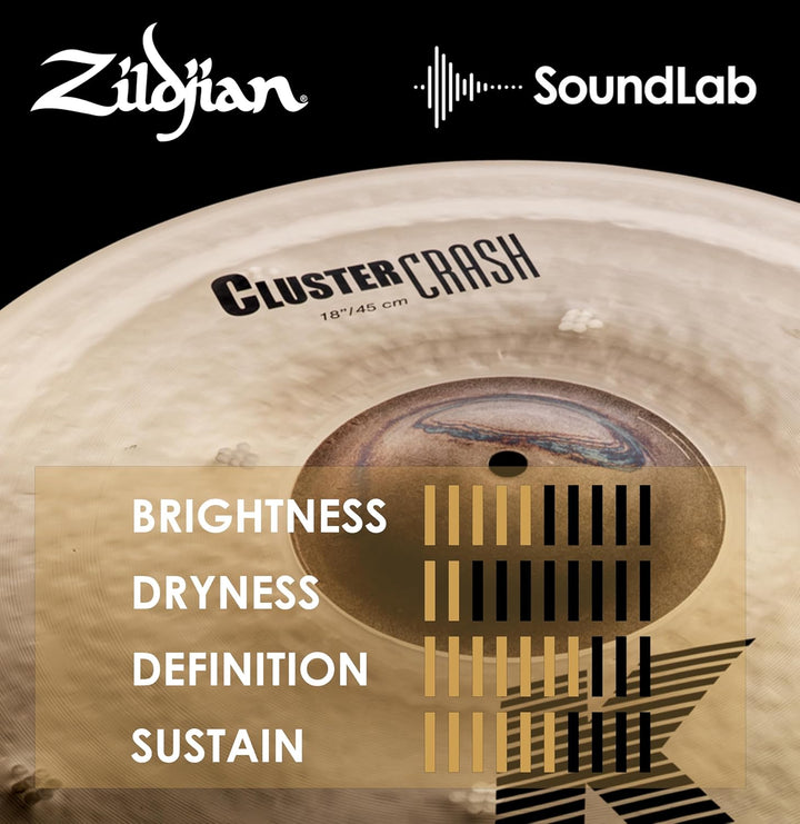 Zildjian K Custom Series - 18" Cluster Crash Cymbal, 18"