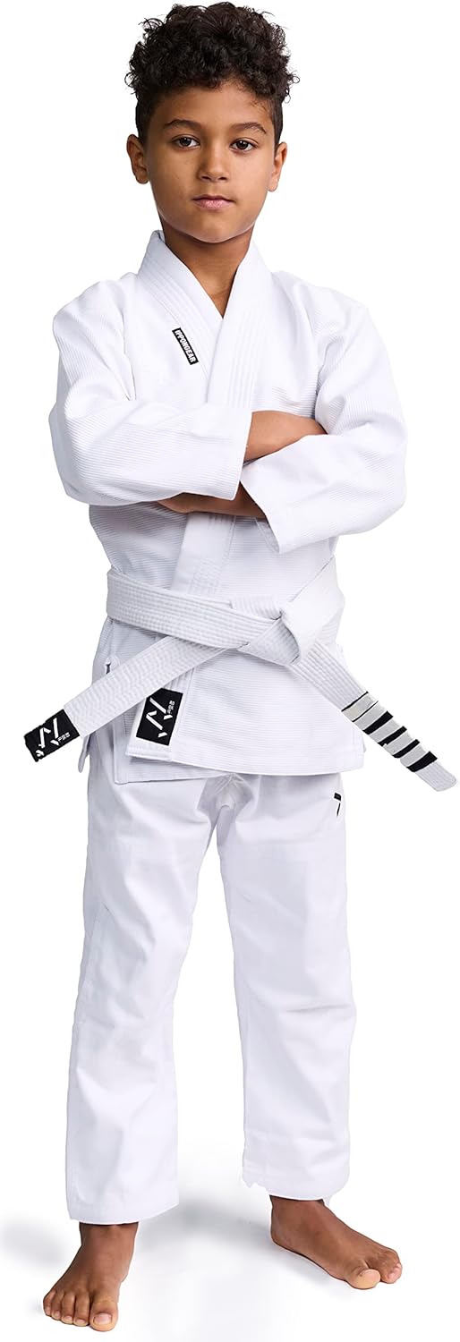 IPPONGEAR Brazilian Jiu Jitsu Kinder/Einsteiger Anzug inkl weissem Gürtel [Pearl-Weave Material I 35