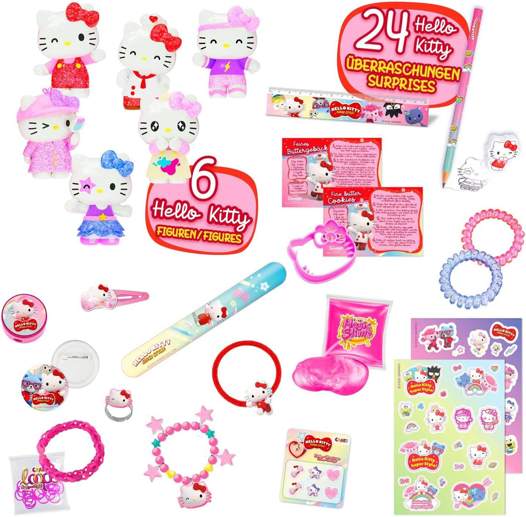 CRAZE Hello Kitty Adventskalender Kinder Spielzeug Adventskalender für Mädchen mit Hello Kitty Spiel