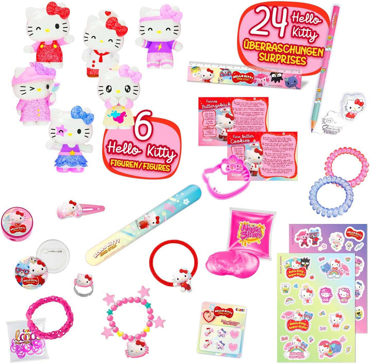 CRAZE Hello Kitty Adventskalender Kinder Spielzeug Adventskalender für Mädchen mit Hello Kitty Spiel