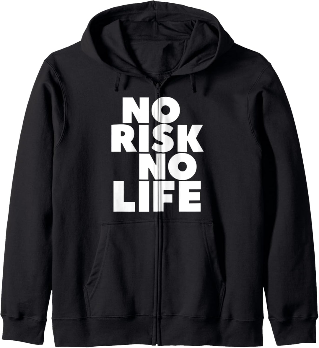 Merchpole: No Risk No Life Taking Action Motivation Quote Kapuzenjacke