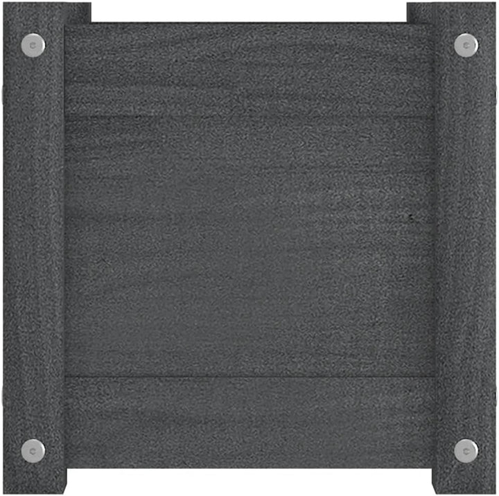 homiuse Hochbeet Pflanzkübel Grau 31x31x31 cm Massivholz Kiefer Grau Blumentopf Gross PflanzküBel Gr