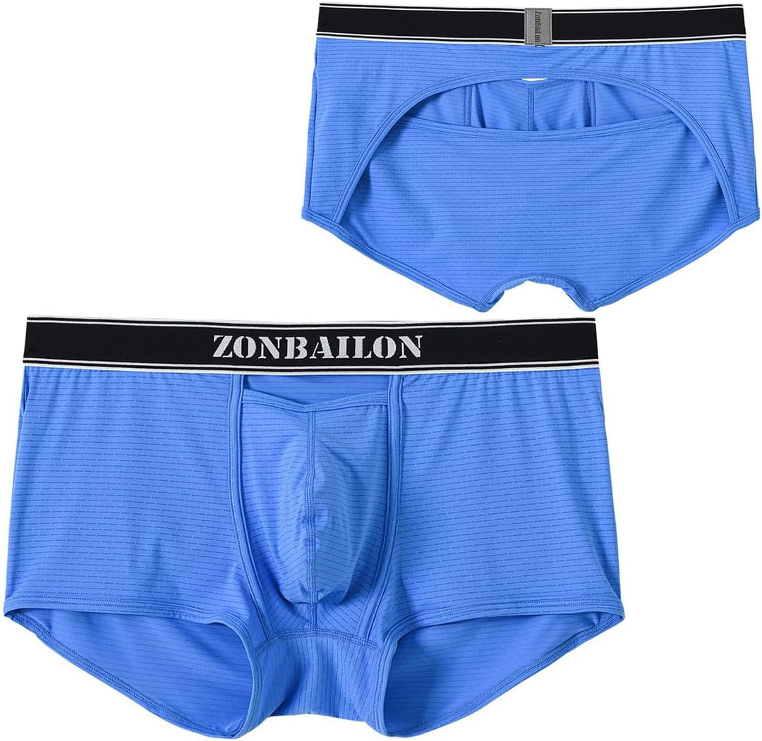 Herren Boxershorts mit Atmungsaktivem Stoff und Erhöhtem Front- und Rückenöffnung ohne Etikett M Bla