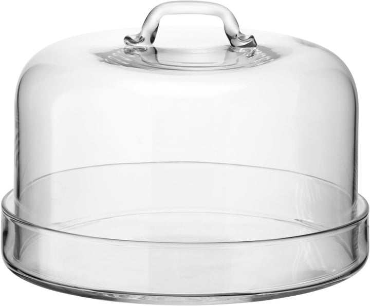 LSA Serve Platte &amp; Haube Ø24cm/Ø22cm Klar, Haube Ø24cm/Ø22cm