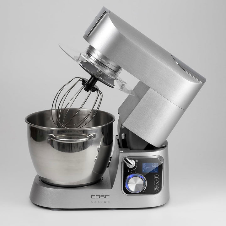 CASO KM 1200 Chef - Design Küchenmaschine, Aluminiumgehäuse, Kapazität 6 Liter, 8 Geschwindigkeitsst