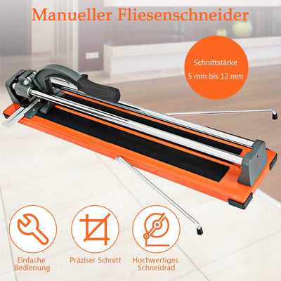 COSTWAY Fliesenschneider Manuell, Handfliesenschneider / 5mm-12mm Schnittstärke / 1000mm Schnittläng