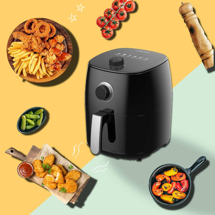 Home Trends® Mini-Heissluftfritteuse mit programmierbarer Temperaturregelung 1400 Watt 30 Minuten Ti