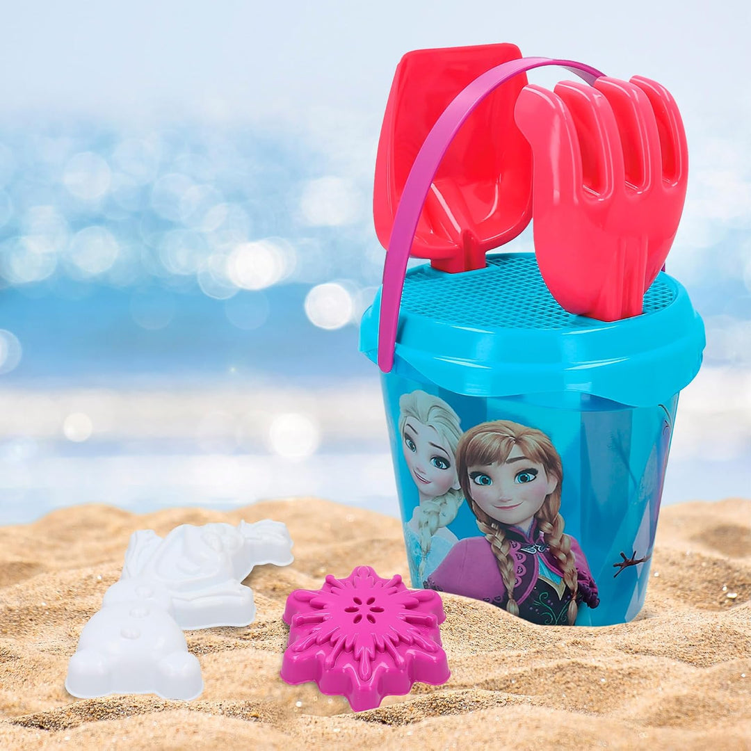 ColorBaby Disney-Frozen Rucksack Strandkorb D18 cm C/4 Acc + 2 Formen 18 cm mit Zubehör, Mehrfarbig,