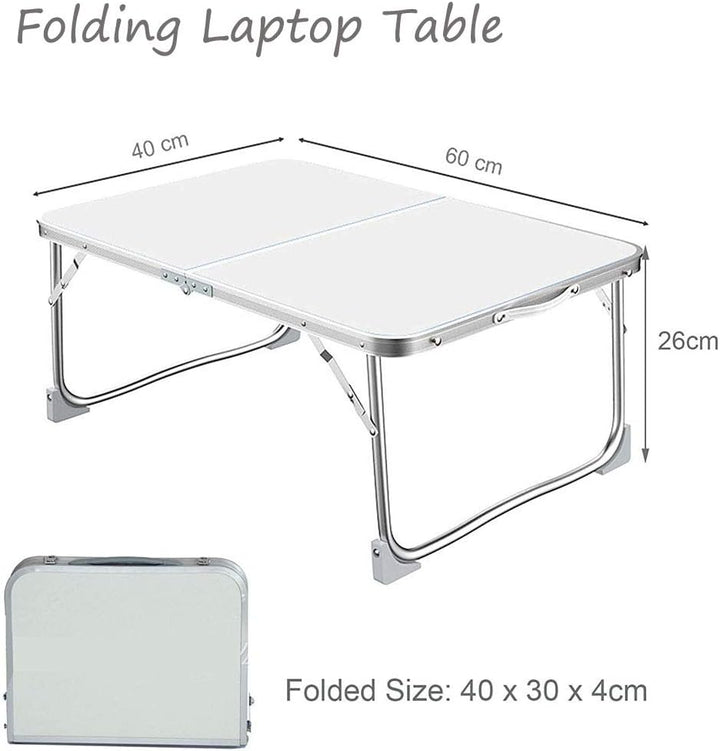 60 x 40 cm Tisch für Laptop, Picknicktisch, Klapptisch, Lesetisch, Couchtisch, Betttisch, Kaffeetisc