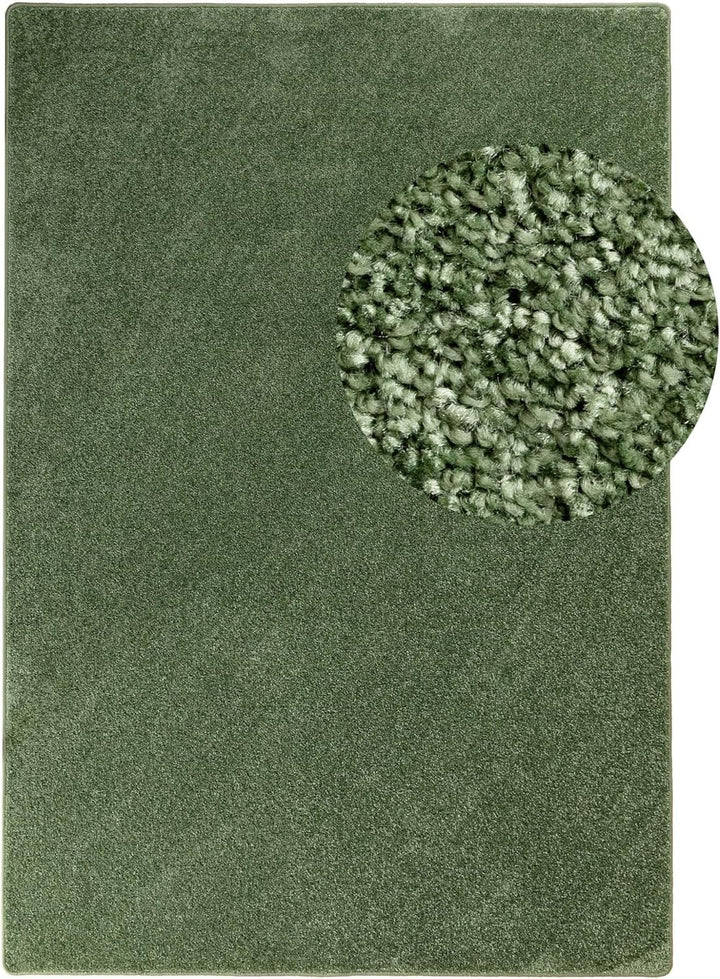 Steffensmeier Kurzflor Teppich Cambridge, Wohnzimmer, Schlafzimmer, in Grün, Grösse: 120x180 cm, Grü