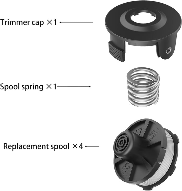 TRUSTLIONTEK Strimmerfaden，Kompatibel mit Makita Akkusense 18V DUR1817, DUR181RF, DUR181 Rasentrimme