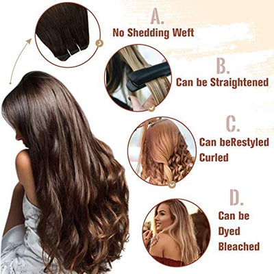Hetto Echthaar Tressen Extensions Blond Echthaar Extensions Tressen Remy Menschliches Haartressen Ex