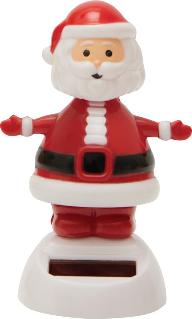 3ER SET WEIHNACHTLICHE SOLAR-WACKELFIGUREN – Weihnachtsmann, Christkind & Schneemann | Dekorative Fi