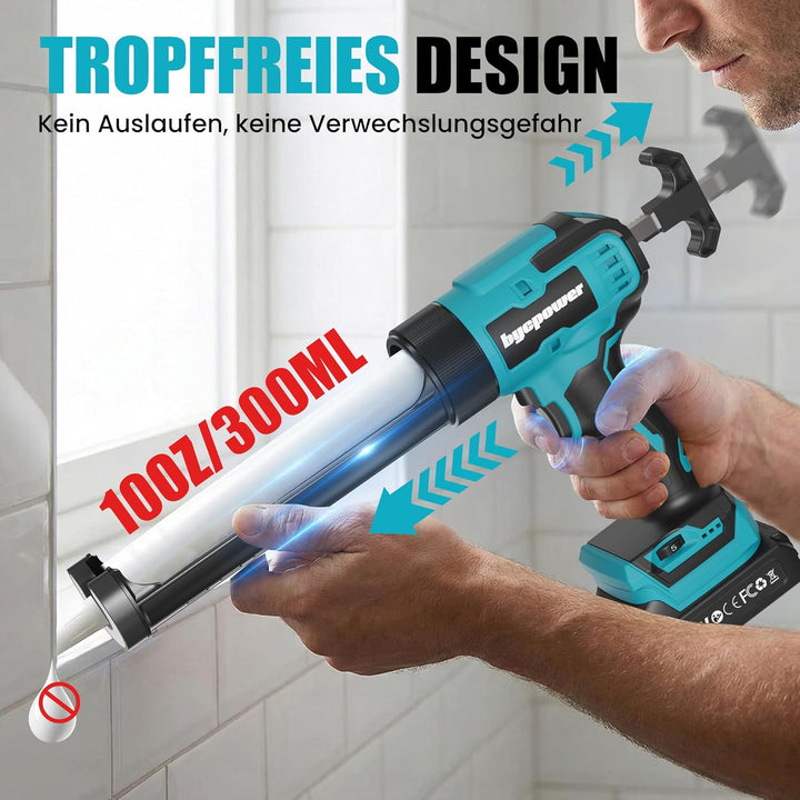 Akku-kartuschenpresse kompatibel mit Makita LXT-18V, 2x2000mAh Akkus, 6 Geschwindigkeiten, Max 1100L