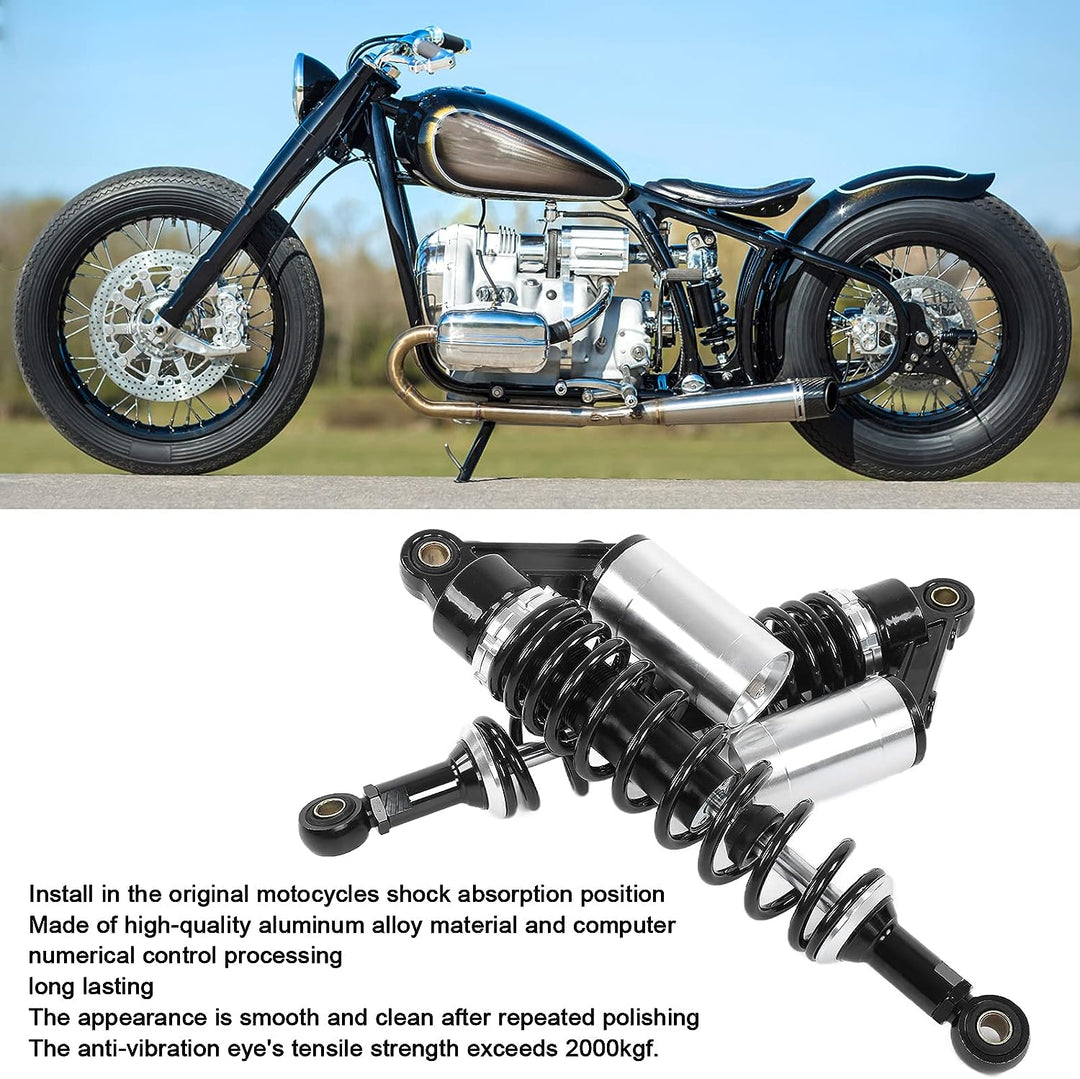 Aramox Motorrad Stossdämpfer, Stossdämpfer Hinten, Paar 340mm Universal Motorrad Stossdämpfer Feder
