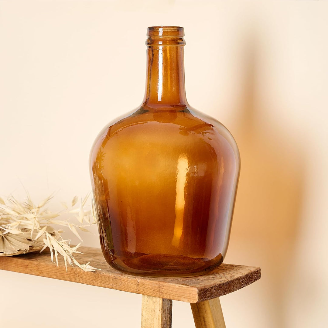 Handgefertigte Damajuana Glaskaraffe 4L Plain - Glasflasche oder Karaffe im mediterranen Stil für di