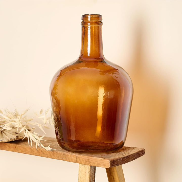 Handgefertigte Damajuana Glaskaraffe 4L Plain - Glasflasche oder Karaffe im mediterranen Stil für di