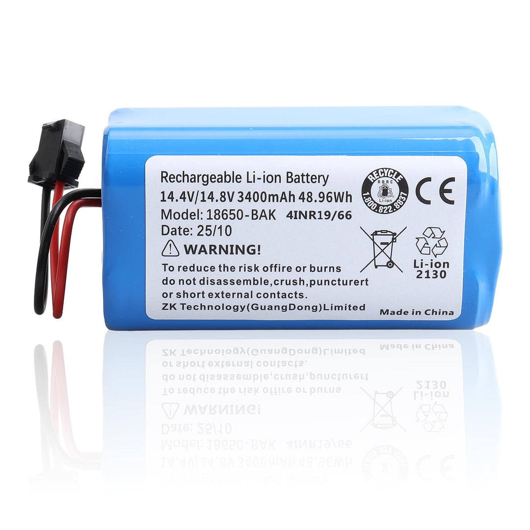 14.4V/14.8V 3400mAh Ersatzakku Kompatibel mit Lefant T700/M210P/M1 Venga VG RVC 3000 Robot Vacuum Cl