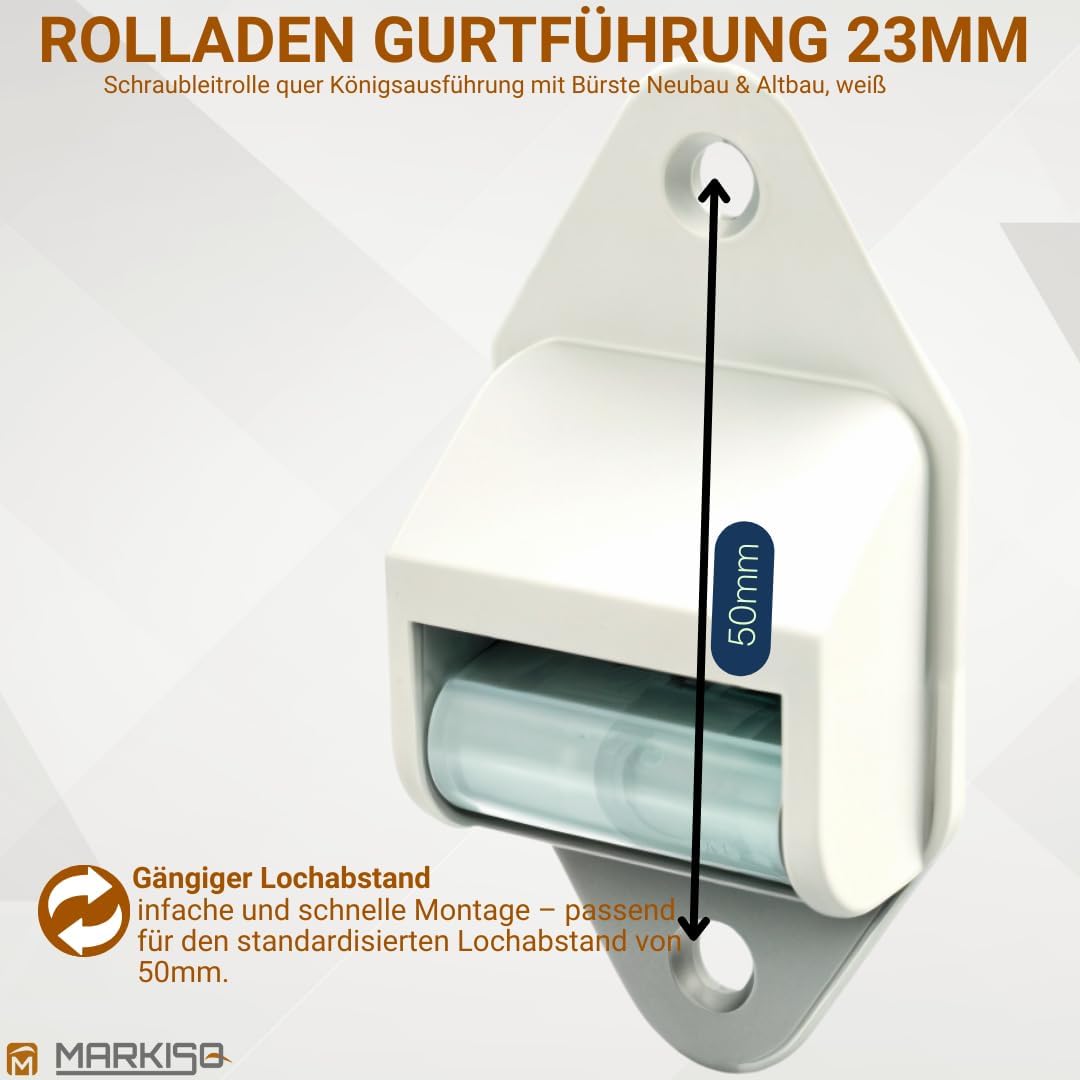 Gurtleitrolle Rolladen Gurtführung 23 mm Königsrolle Handwerkerqualität 10 Stück, 10 Stück