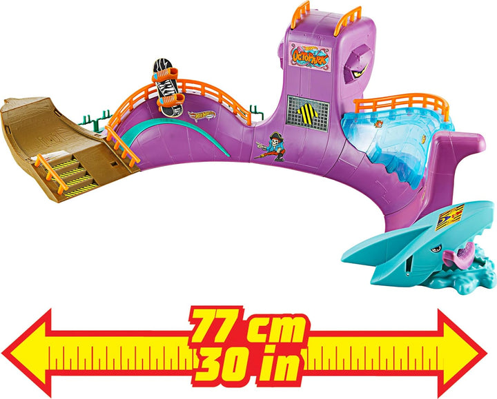 Hot Wheels Skate Octopark Skate-Set - Grind-Rails, Quarter-Pipes, Haikopf, Exklusives Fingerboard un