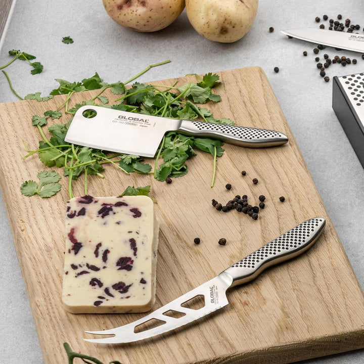 Global Knives GS-95 Käsemesser, gewellt, mit 10,5 cm Klinge, Cromova 18 Edelstahl