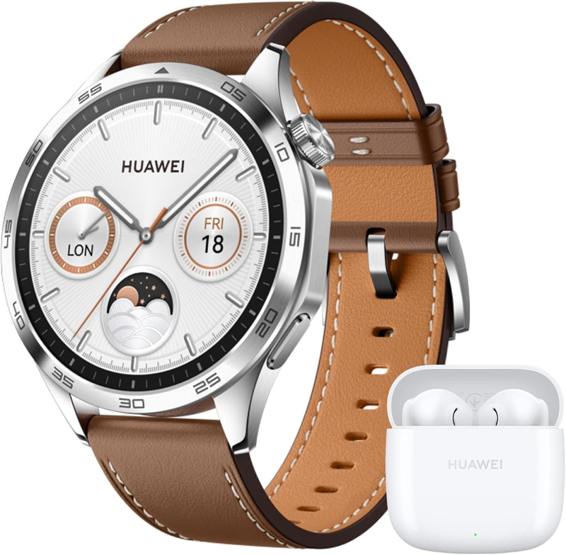 HUAWEI WATCH GT 4 46mm Smartwatch, Bis zu 2 Wochen Akkulaufzeit, Android und iOS, Kalorienmanagement