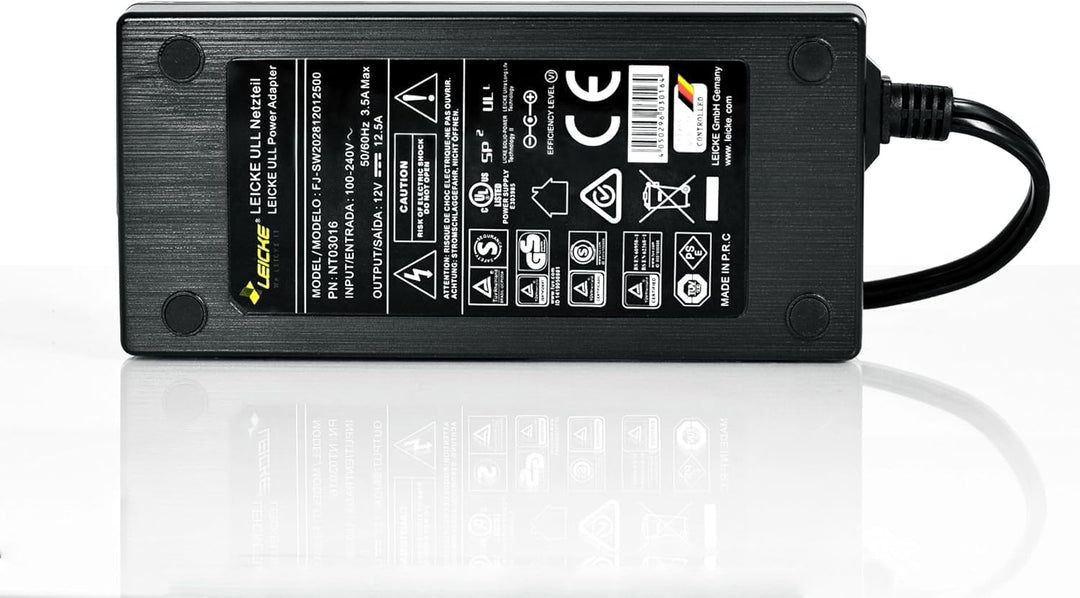 LEICKE 150W Netzteil 12V 12.5A 5,5 * 2,5mm, für ITX Pico PSU®, NAS Laufwerke, Router, Lichtschläuche