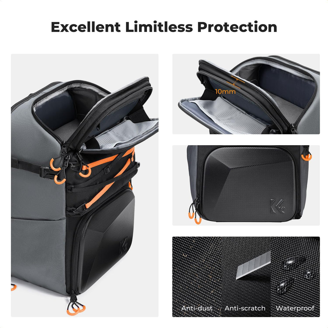 K&F CONCEPT Professionelle Kamerarucksack 25L,Grosse Fotorucksack Wasserdichte, Camera backpack für