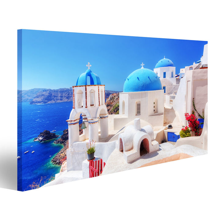islandburner Bild Bilder auf Leinwand Oia-Stadt auf Santorini-Insel, Griechenland. Wandbild, Poster,