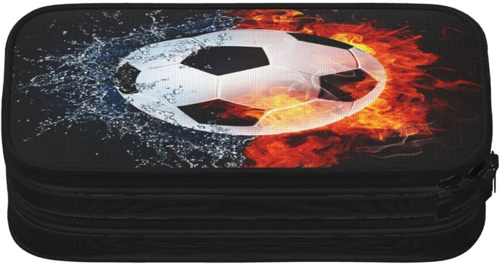 Federmäppchen Fussball Fussballbrand Federmappe Etui für Jungen Mädchen Grosse Schulsachen Federtasc