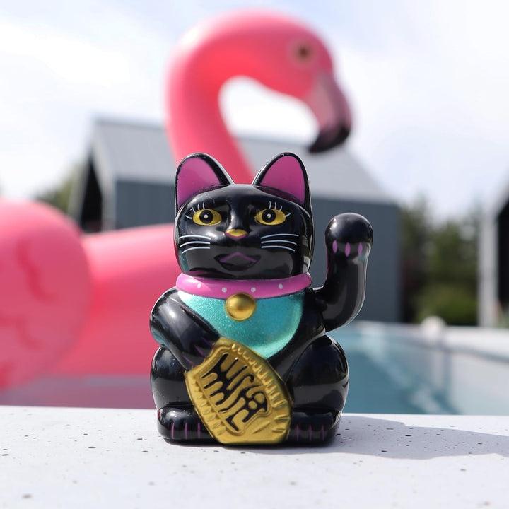 Freak Scene Glückskatze Mini Maneki-Neko klassisch Set Solar 5cm Winkekatze Lucky cat, Set