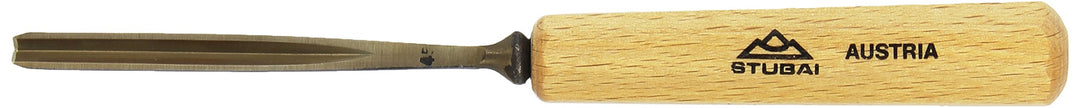 STUBAI Stemmeisen Stechbeitel Serie 52 - Form 45 | Gerader Gaissfuss 6 mm, mit Holzgriff, zum Vorste