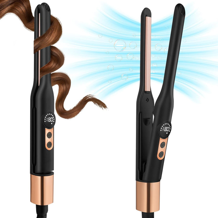 LOPHE Mini Glätteisen, 2 in 1 Haarglätter Locken und Glätten,Tragbarer Reise-Mini-Haarglätter für Ku