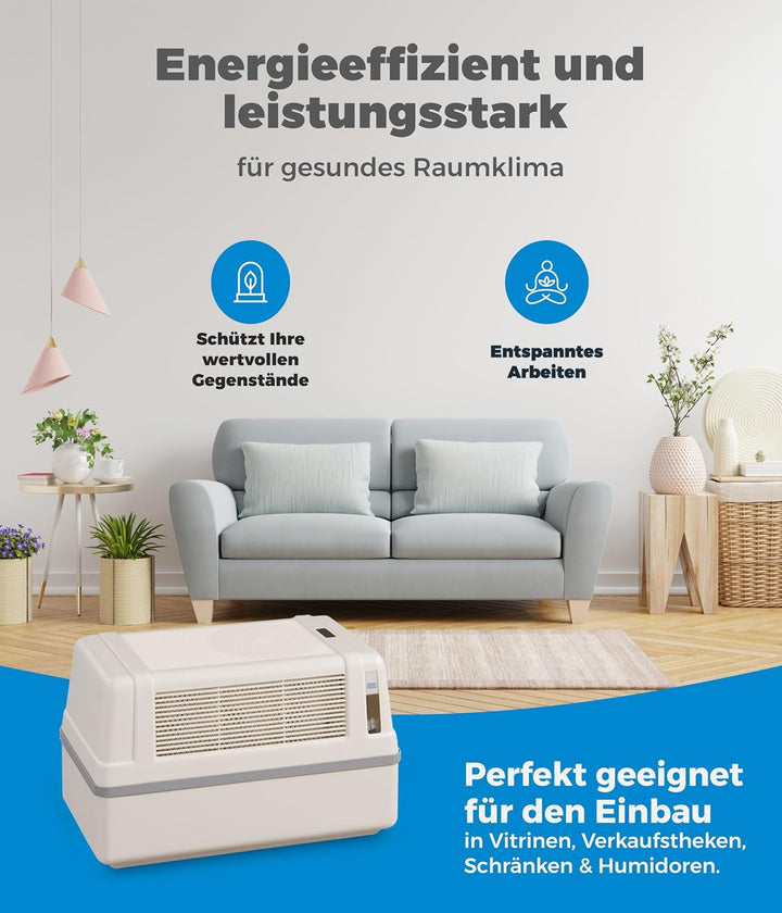 BRUNE Lufbefeuchter B 120 - Für Räume bis 130 m³ - Verdunstung mit Filter für gesundes Raumklima - 1