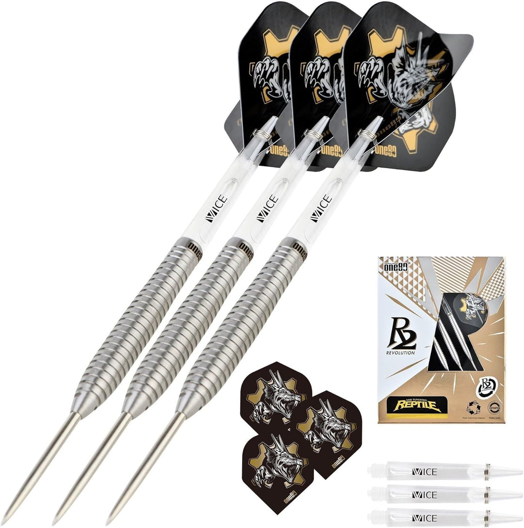 ONE80 Steel Darts R2 Revolution R2 Interchange Re-ptile 2,35 mm Point VHD Steeltip Dart Steeldart mi