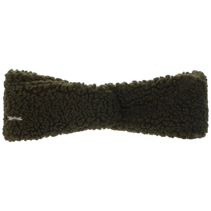 Seeberger Teddy Fur Stirnband Headband Ohrenschutz Ohrenwärmer 1 stück (1er Pack) Oliv/Blatt für mic