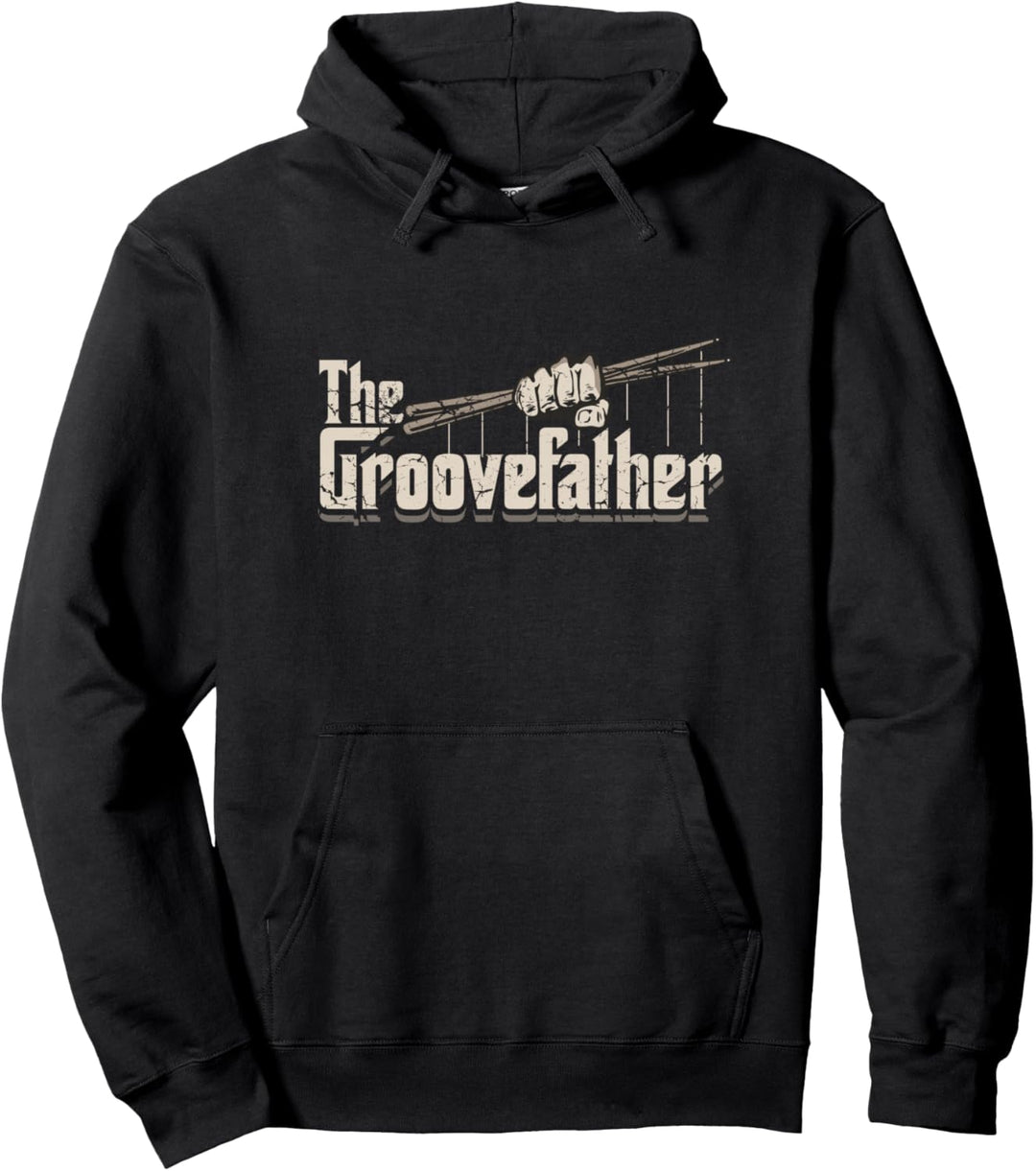 The Groovefather Schlagzeug, Vintage-Drums, Schlagzeuger Pullover Hoodie
