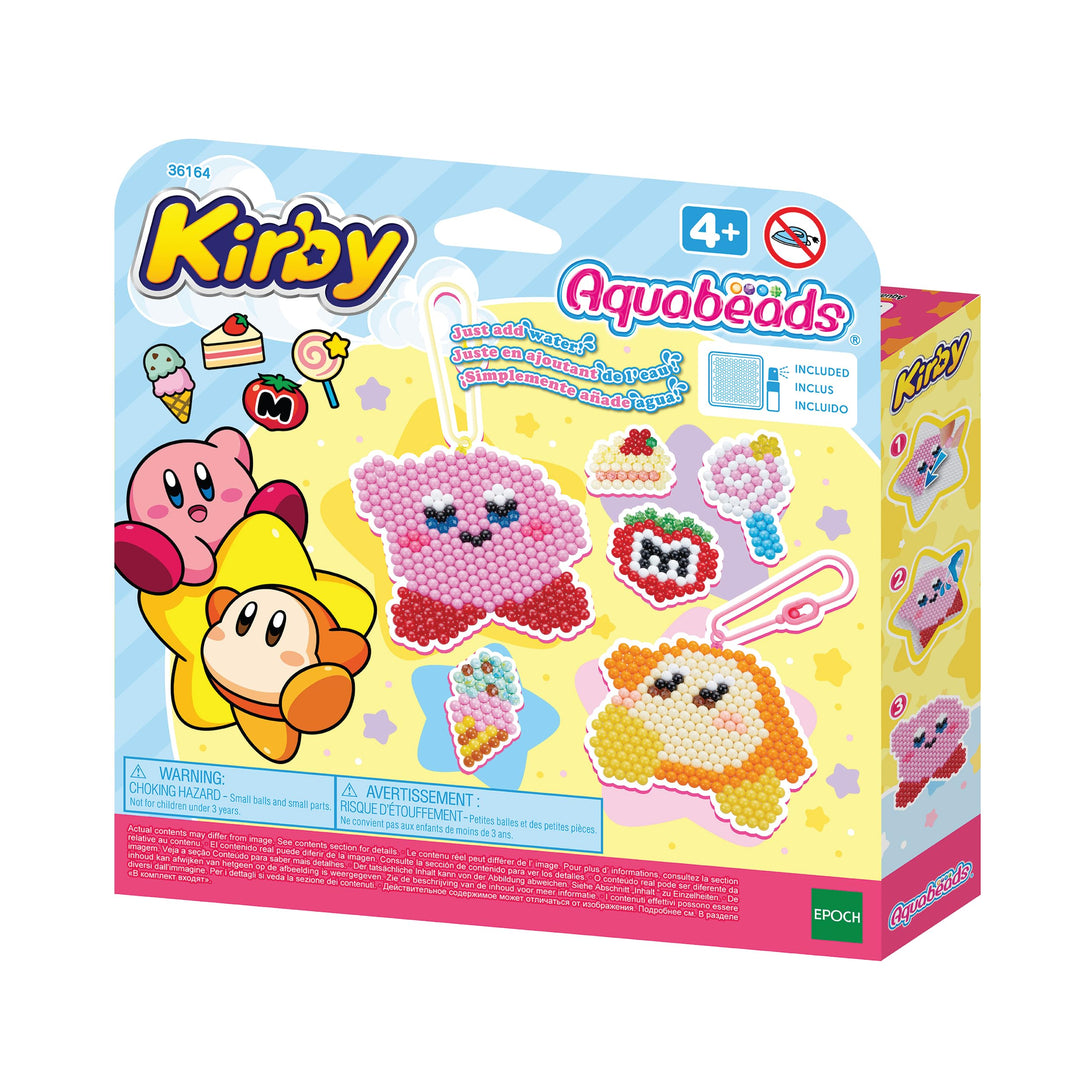 Aquabeads - 36164 Kirby Schlüsselanhänger Bastelset, Wasserperlen Bastelset für Kinder ab 4 Jahren,