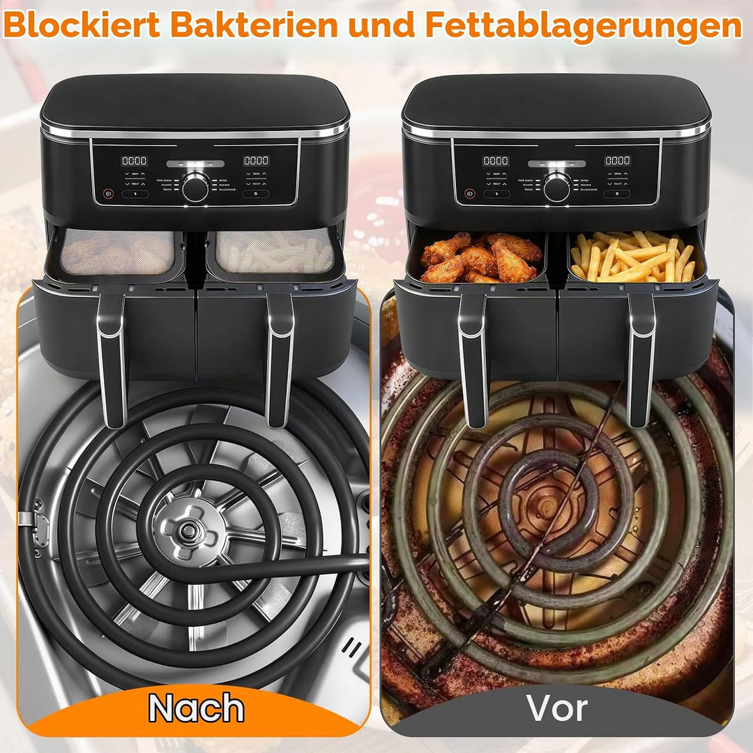 2 Stück Magnetischer Spritzschutz für die Ninja AF400EU/AF451EU, Edelstahl Fettspritzschutz für Ninj