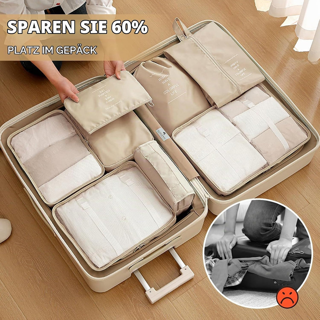 Koffer Organizer Set, 14 Stück Wasserdicht Packing Cubes, Multifunktionale Travel Packwürfel, Koffer