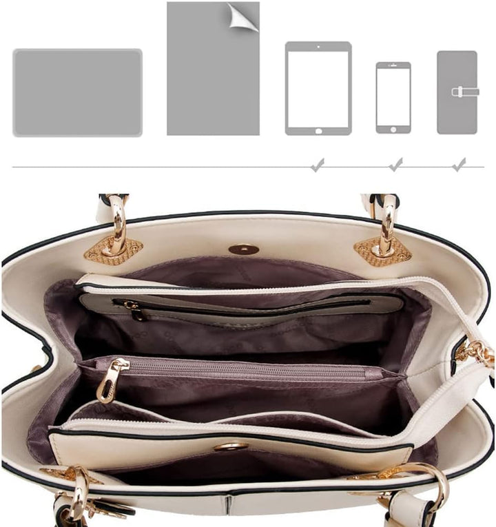 BUKESIYI Damen Tasche Umhängetasche Handtasche Frauen Klein Schultertasche Weekender Lack PU Leder C