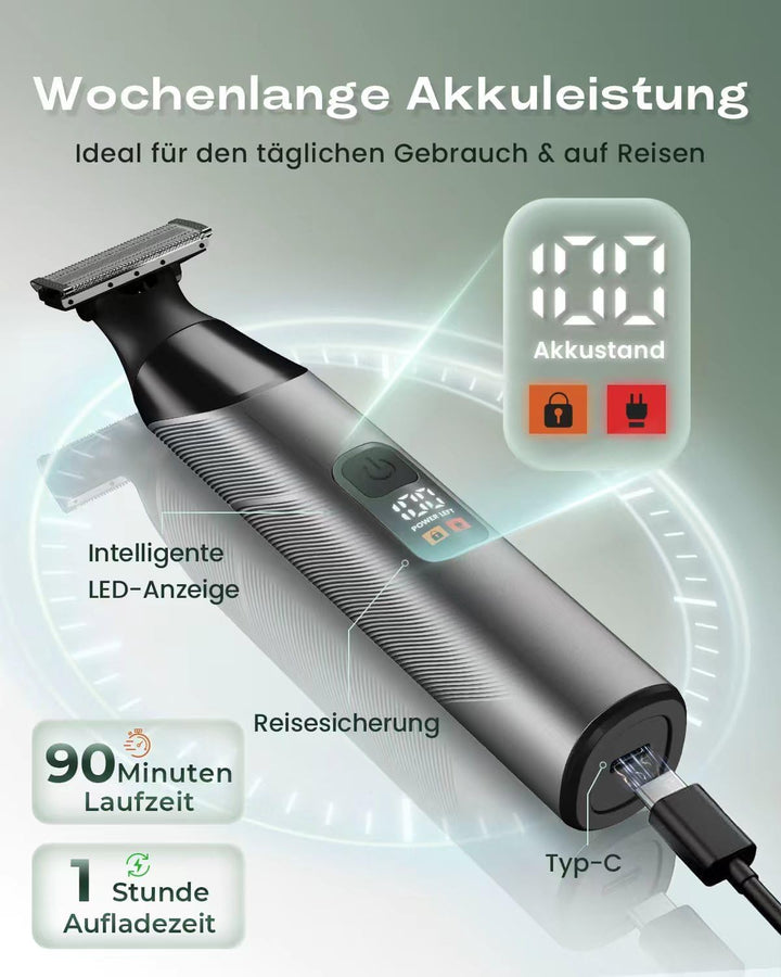 Intimrasierer Mann, Prettywill All-in-One Bodygroomer & Körperrasierer Herren mit Magnet-Scherkopf &