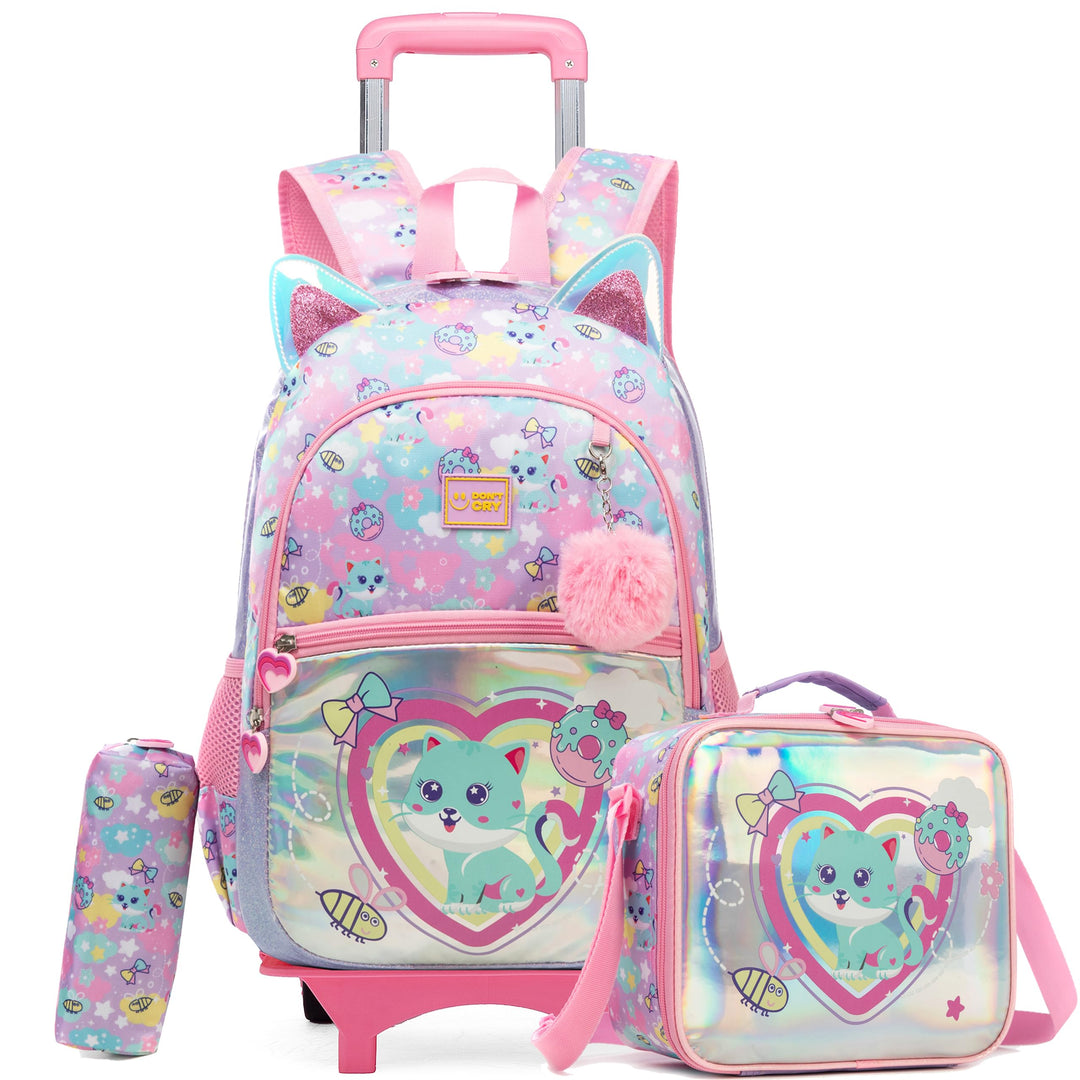 HTgroce Kinderrucksäcke Schultaschen Trolley, Trolley Rucksack Grundschule Schulrucksäcke mit Trolle