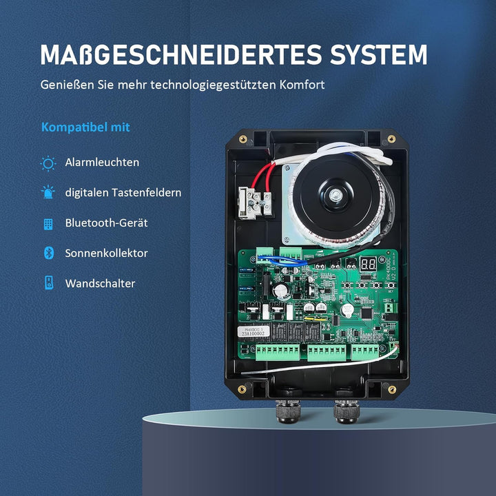 CO-Z Automatischer Flügeltorantrieb 300kg Einflügelig Torantrieb Drehtorantrieb Toröffner Drehtoröff