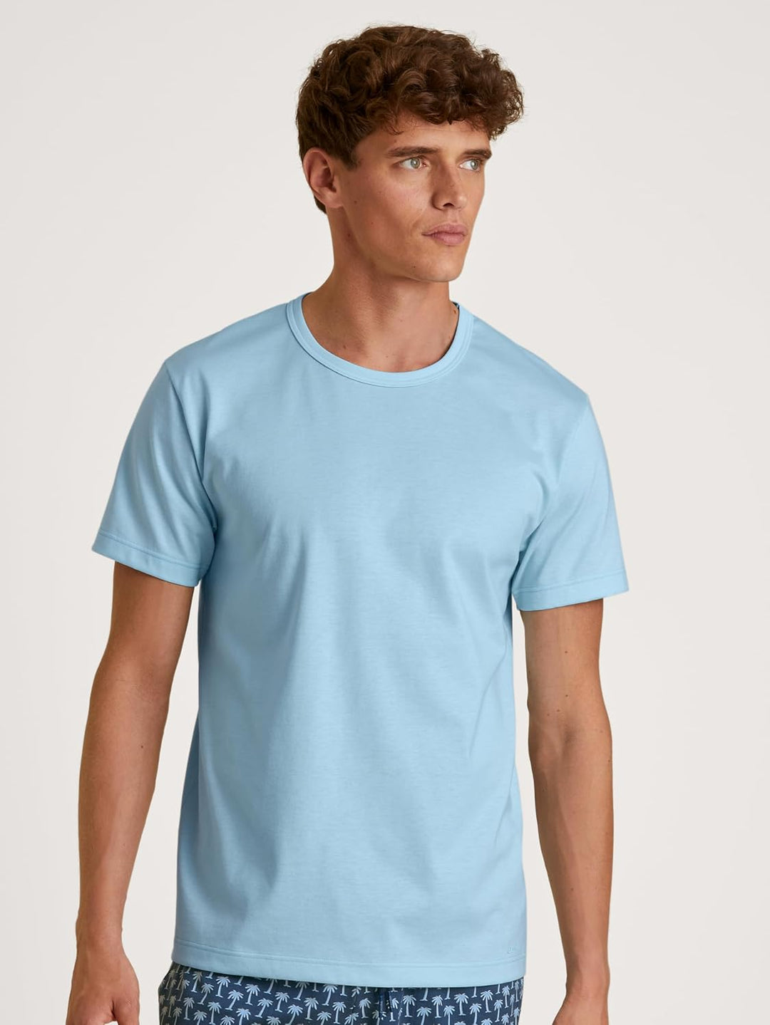 CALIDA Herren RMX Sleep T-Shirt 56 Cascade Blue, 56 Cascade Blue