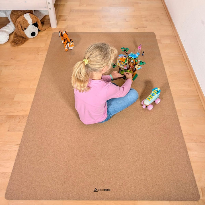 Spielmatte für Kinder aus Kork & Kautschuk - rutschfest, schadstofffrei und antiallergen - Krabbelma